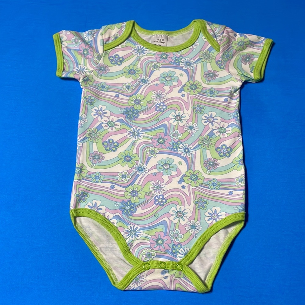 Floral and Swirl Onesie